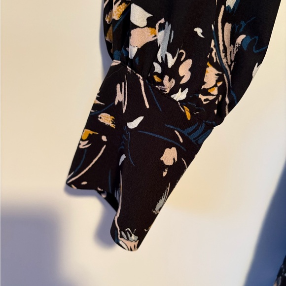 Halogen Black and White Floral Long Sleeve Dress - Picture 3 of 7